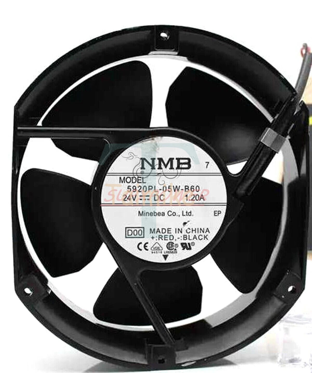 NMB 5920PL-05W-B60 17251 24V 1.25A heat dissipation fan 2 cables (1PCS)