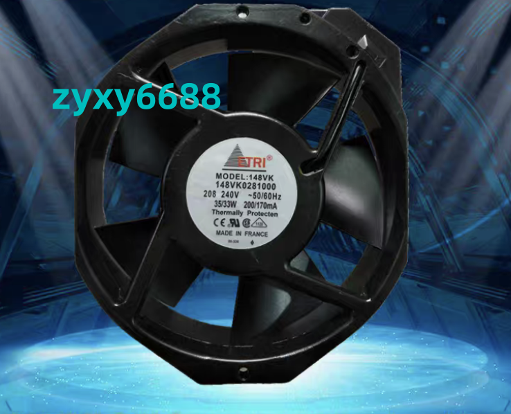 1x for Full Metal AC Fan 172*38mm 148VK0281000 208-240V 35/33W
