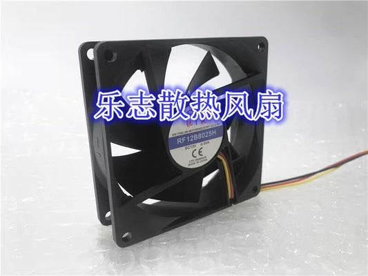 RUIFENG RF12B8025H 8025 DC12V 0.30A 8CM 3-wire Inverter Cooling Fan