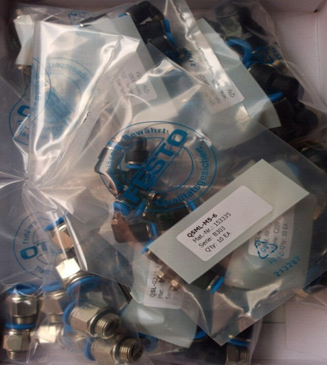 10pcs/1Bag Festo QSML-M5-6 153335 Fittings
