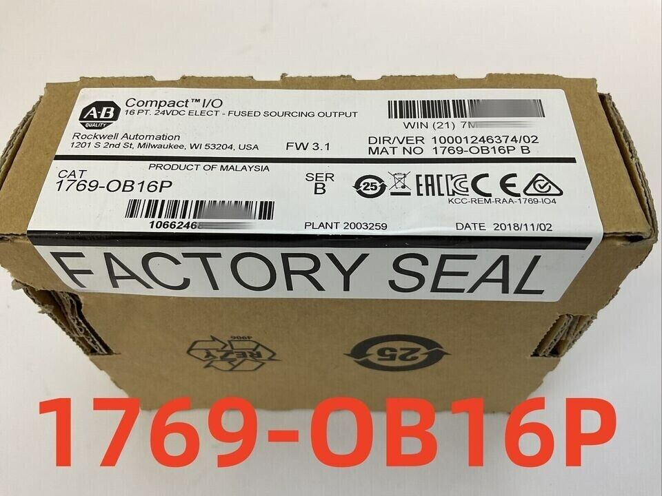 NEW Factory Sealed AB 1769-OB16P Compact 16 Pt 24VDC Output Module - POLOLU