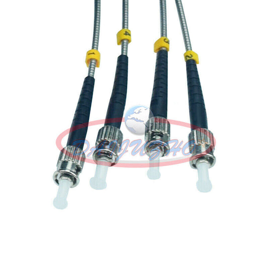 Used 50M Field Outdoor Fiber Patch Cord ST-ST 4 Strand 9/125 Single Mode - KOEED