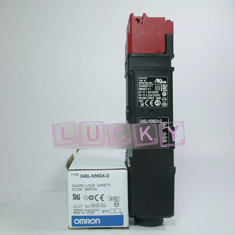 OMRON Electromagnetic Safety Door Lock Switch, D4SL-N3NDA-D Replacement Part, 1-PC, D4SL-N3NDA-D Model, Electromagnetic Safety Door Lock Switch, Replacement for OMRON, Industrial and Commercial Safety Door Lock Switch, Durable and Reliable Design - OMRON