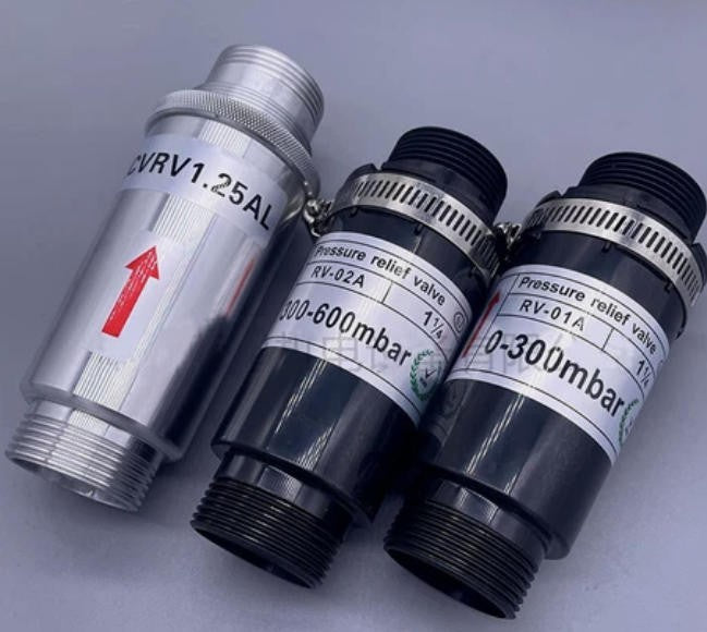 One Plastic air pressure relief valve RV-02A 300-600mbar