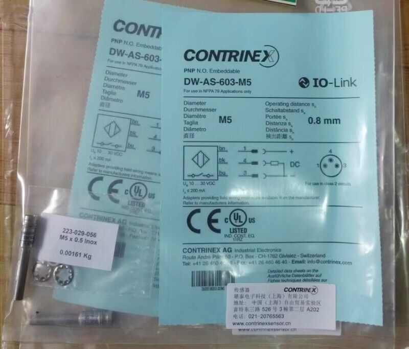 CONTRINEX DW-AS-603-M5 Proximity Switch Sensor - CONTRINEX