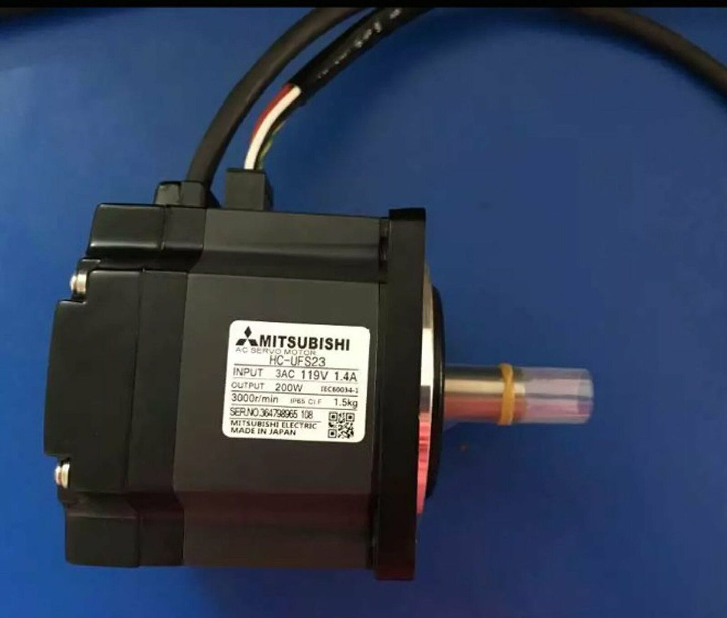 Used Mitsubishi PLC Servo Motor HC-UFS23 200W – Tested and in Excellent Condition - MITSUBISHI