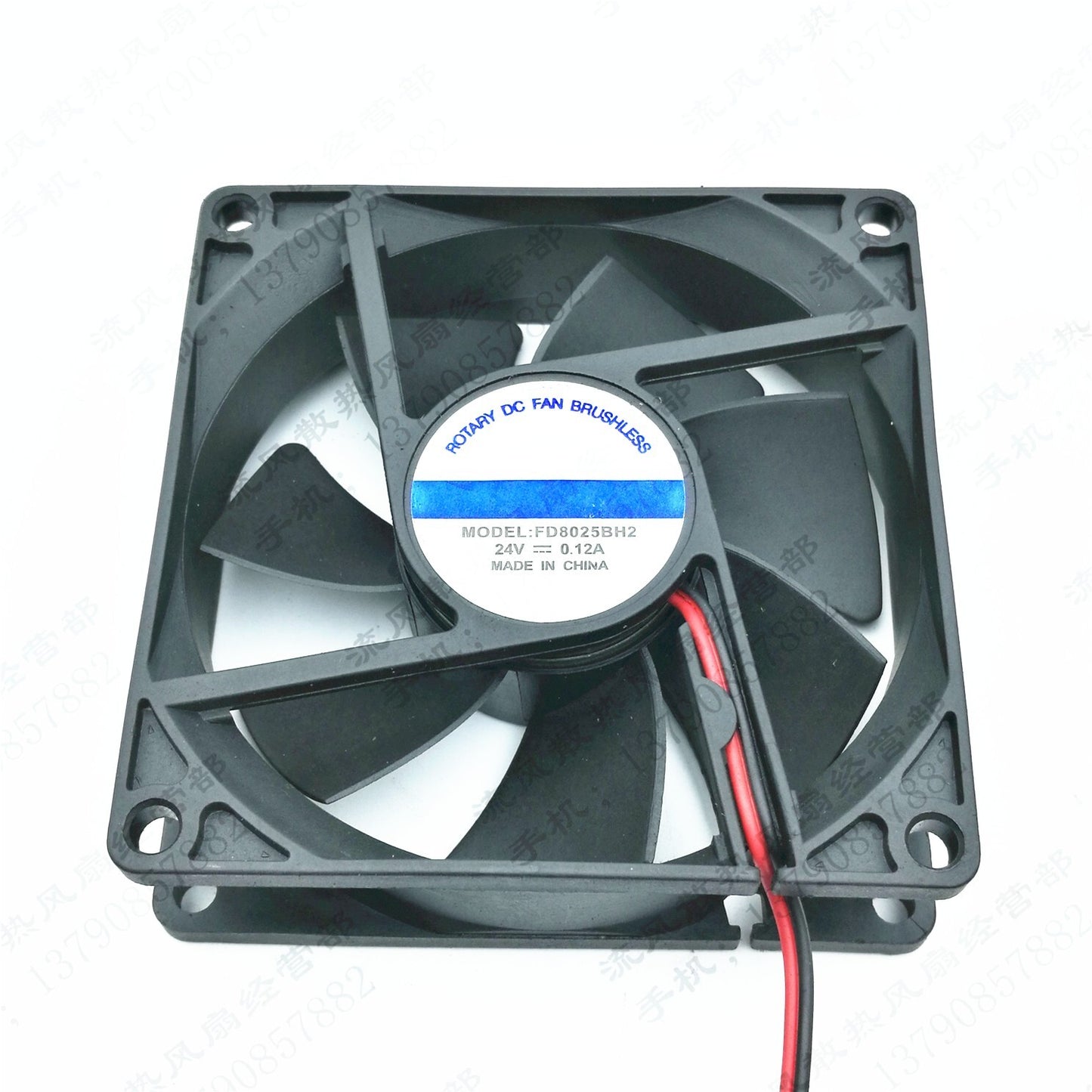 FAN-COOLING FD8025BH2 DC24V 0.12A 2-Wire Dual Ball Inverter Cooling Fan