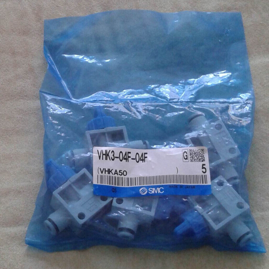 1bag/5pc VHK3-04F-04F Hand-Operated Valves - SMC