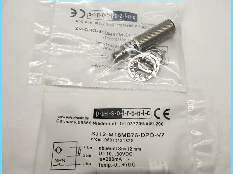 new 1PCS FOR PULSOTRONIC Proximity switch SJ12-M18MB76-DPO-V2 - PULSOTRONIC