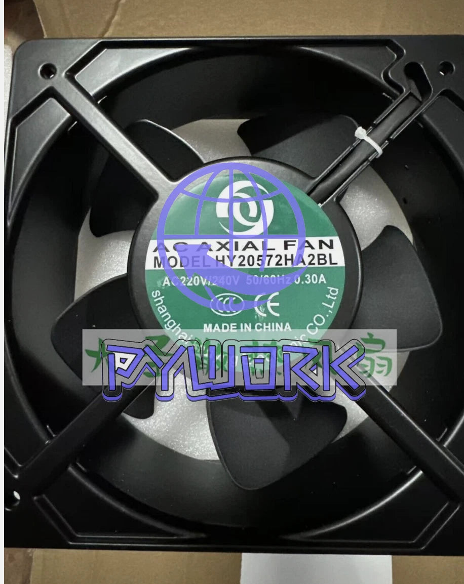 1Pcs HUIYING Fan HY20572HA2BL AC220V 0.30A metal cooling fan 205*205*72mm