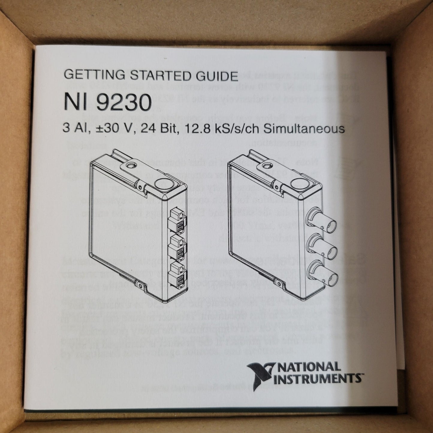new National Instruments NI-9230 C Series 3-Channel Sound and Vibration Input Module