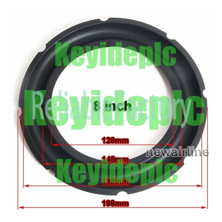 2pcs 8"/10"/12" inch Speaker Rubber Edge Woofer Surround Repair Parts #Wide 2#