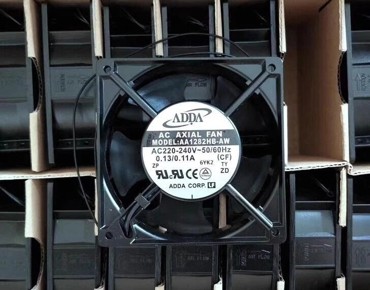 ADDA AA1282HB-AW 12038 AC220V-240V 0.13A/0.11A 12CM Metal Cooling Fan