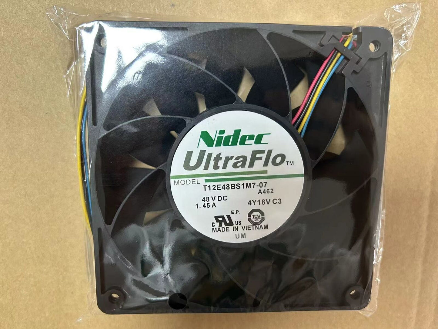 new NIDEC T12E48BS1M7-07 48VDC 1.45A 4wire fan