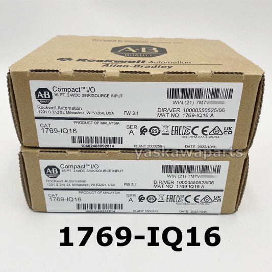AB 1769-IQ16 CompactLogix 16 Pt 24VDC INPUT Module - New Factory Sealed - COMPACTLOGIX