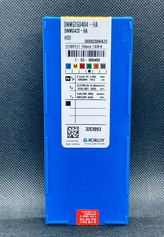 KORLOY DNMG150404 -HA H01 DNMG 431 -HA H01 Carbide Inserts 10pcs Free Shipping!