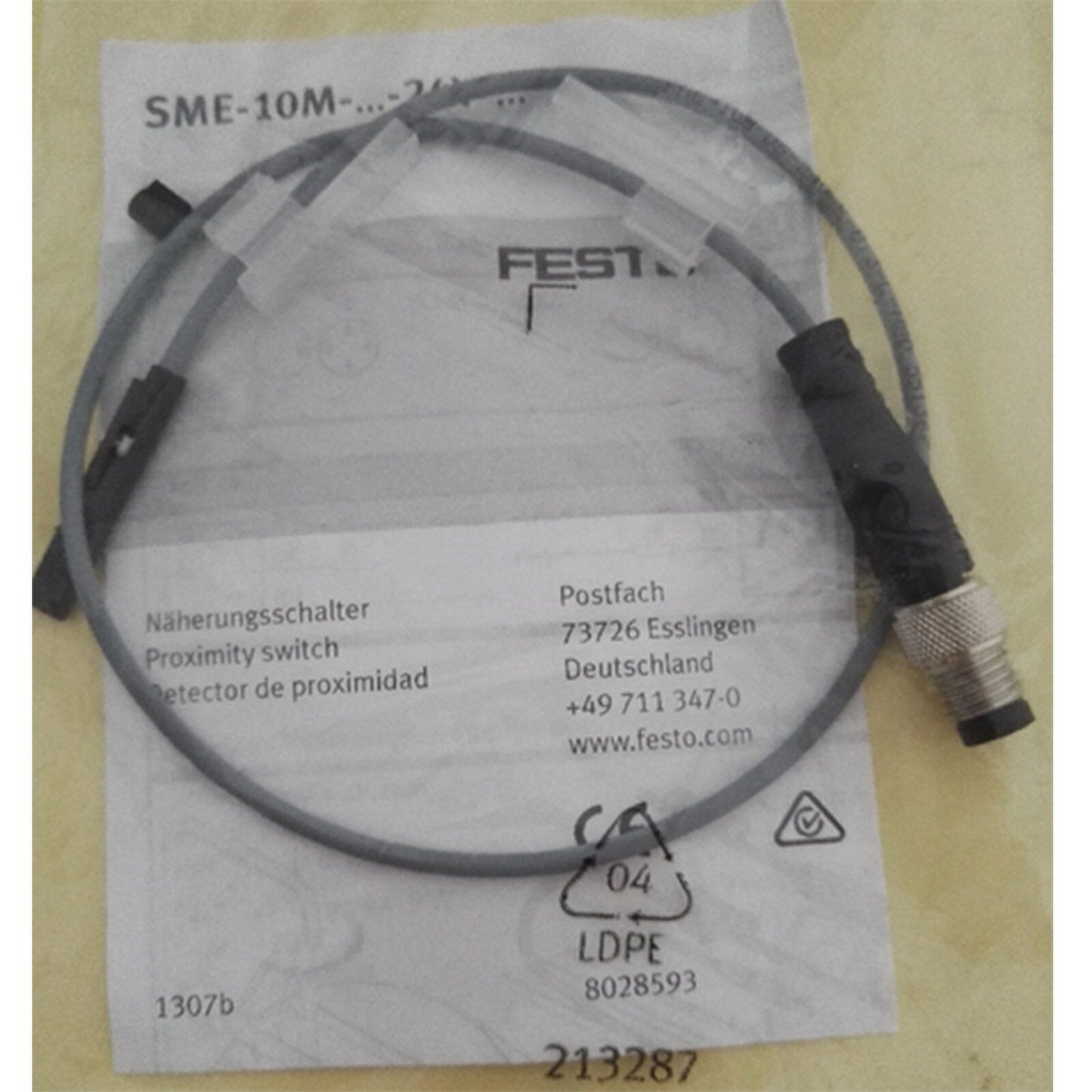 new 1PC FESTO Proximity Switch SME-10M-DS-24V-E-0,3-L-M8D spot stock - FESTO