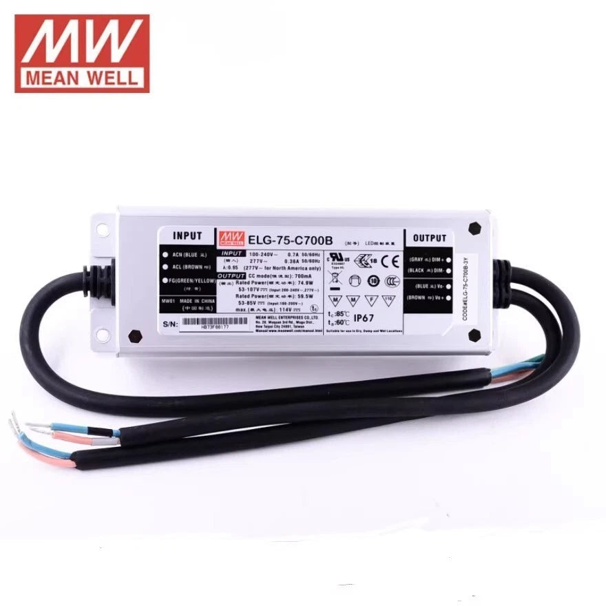 Meanwell ELG-75-C700B 114V 700mA Waterproof LED Switching Power Supply