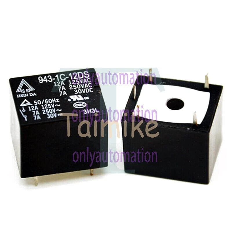 10PCS HSINDA 943-1C-12DS 12VDC Power Relay 5Pins 12A 125VAC~