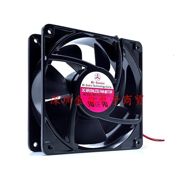 Bi-Sonic BP1203824H-03 DC24V 0.8A 12CM 2-Wire Inverter Cooling Fan
