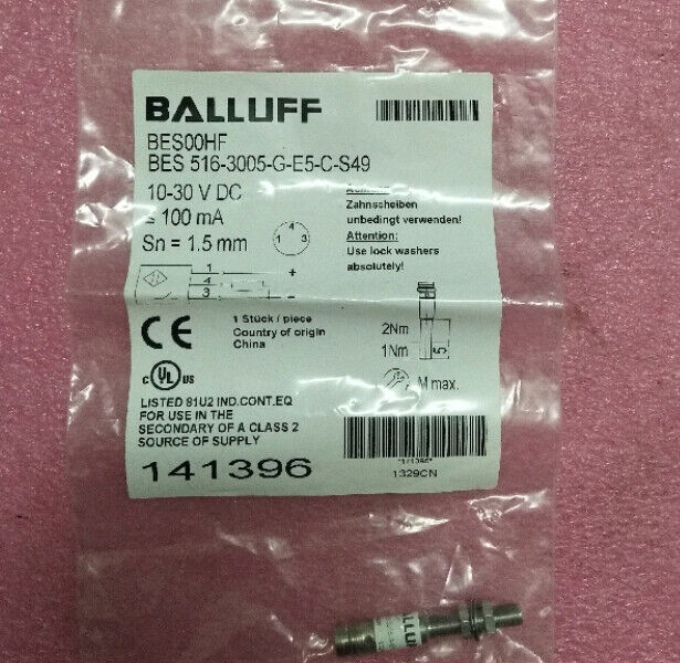 new ONE BALLUFF BES 516-3005-G-E5-C-S49 Proximity Switch - BALLUFF