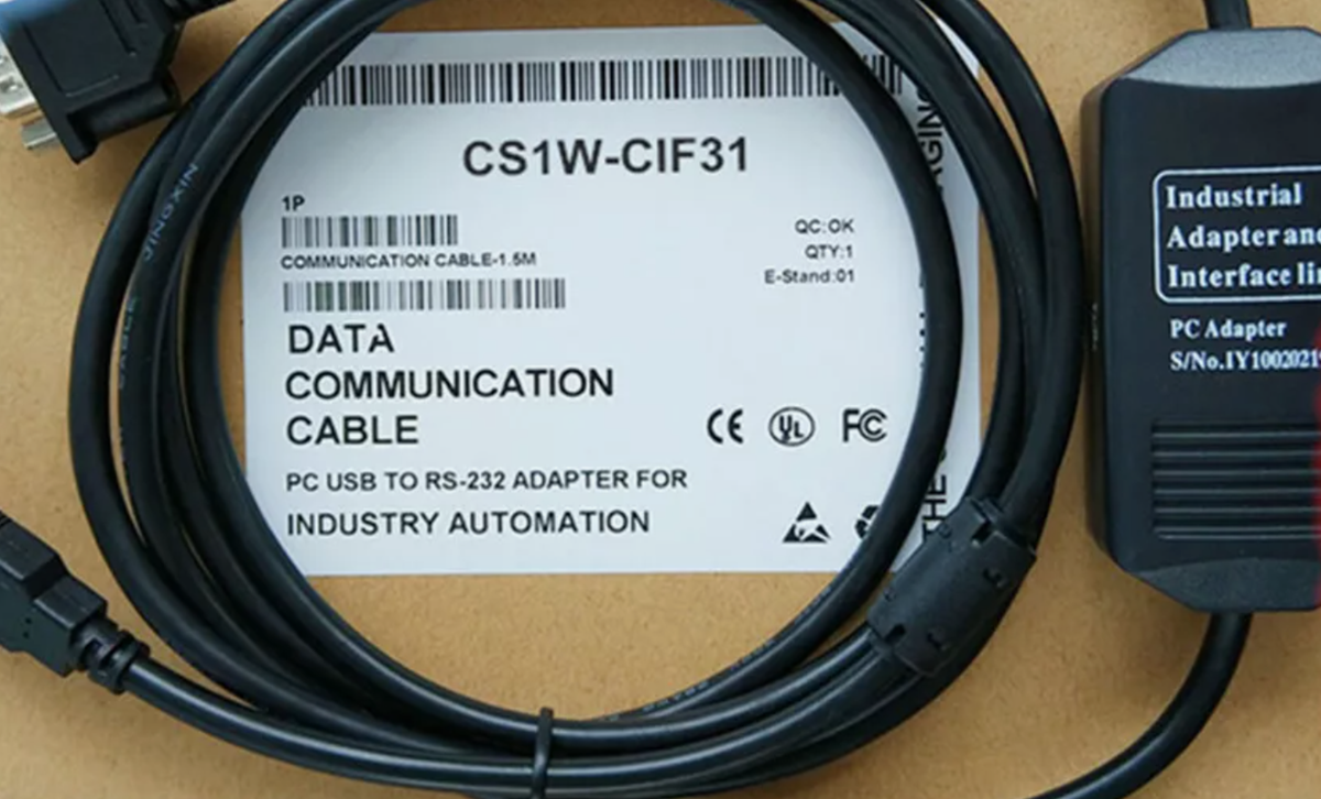 new Omron CS1W-CIF31 Programming Cable 2M