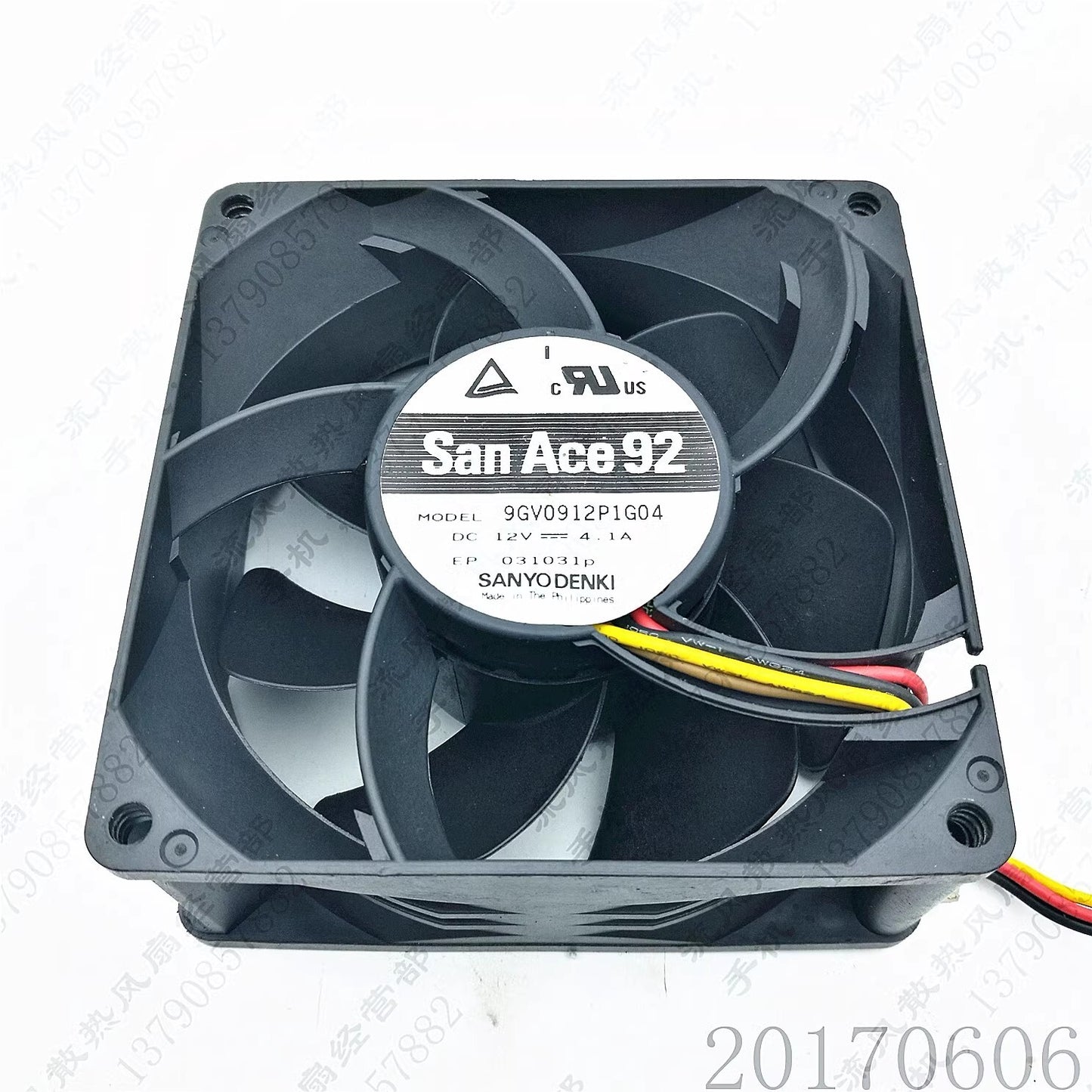 Sanyo 9GV0912P1G04 9038 DC12V 4.1A 9CM 4-Wire High Airflow Cooling Fan