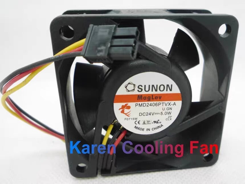 SUNON PMD2406PTVX-A 6025 DC24V 5.0W 6CM 3-Pin Inverter Cooling Fan