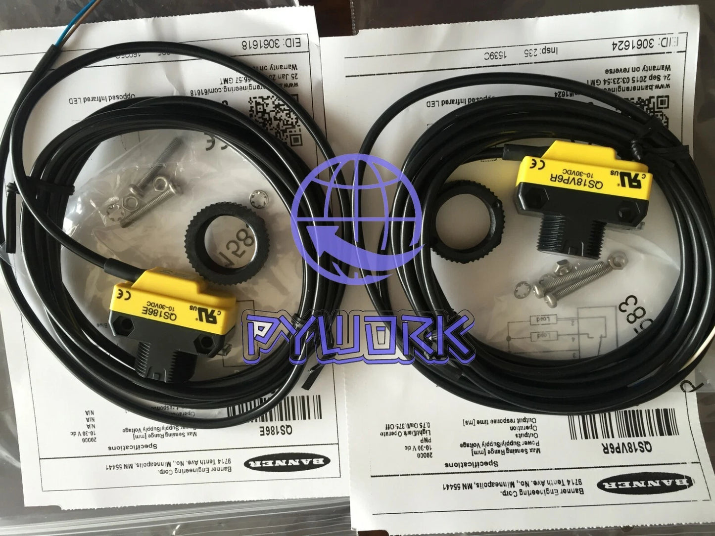 1PCS BANNER QS186E+QS18VP6R (PNP through-beam) Photoelectric Sensor