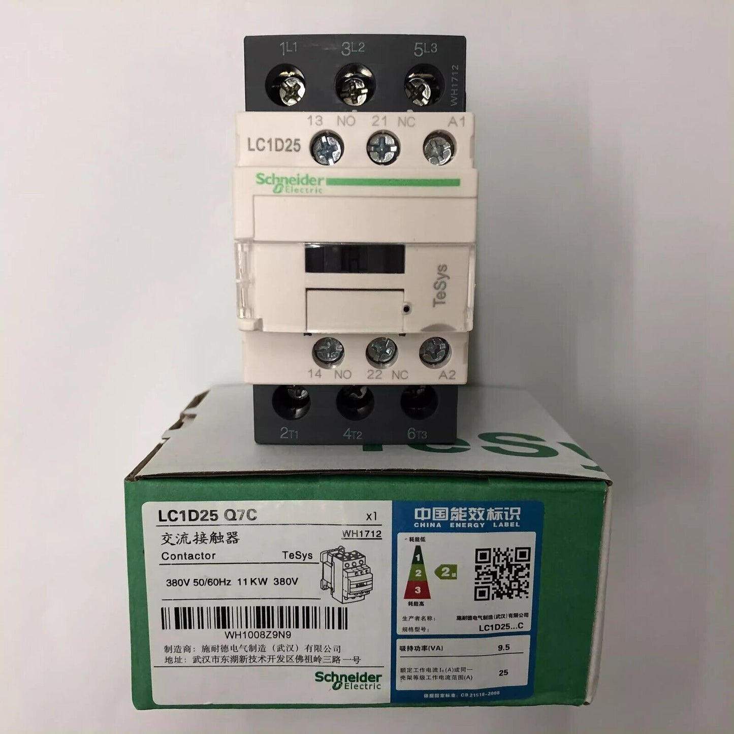 Schneider LC1D25Q7C 1PCS AC380V 50/60Hz 3-Pole AC Contactor - SCHNEIDER