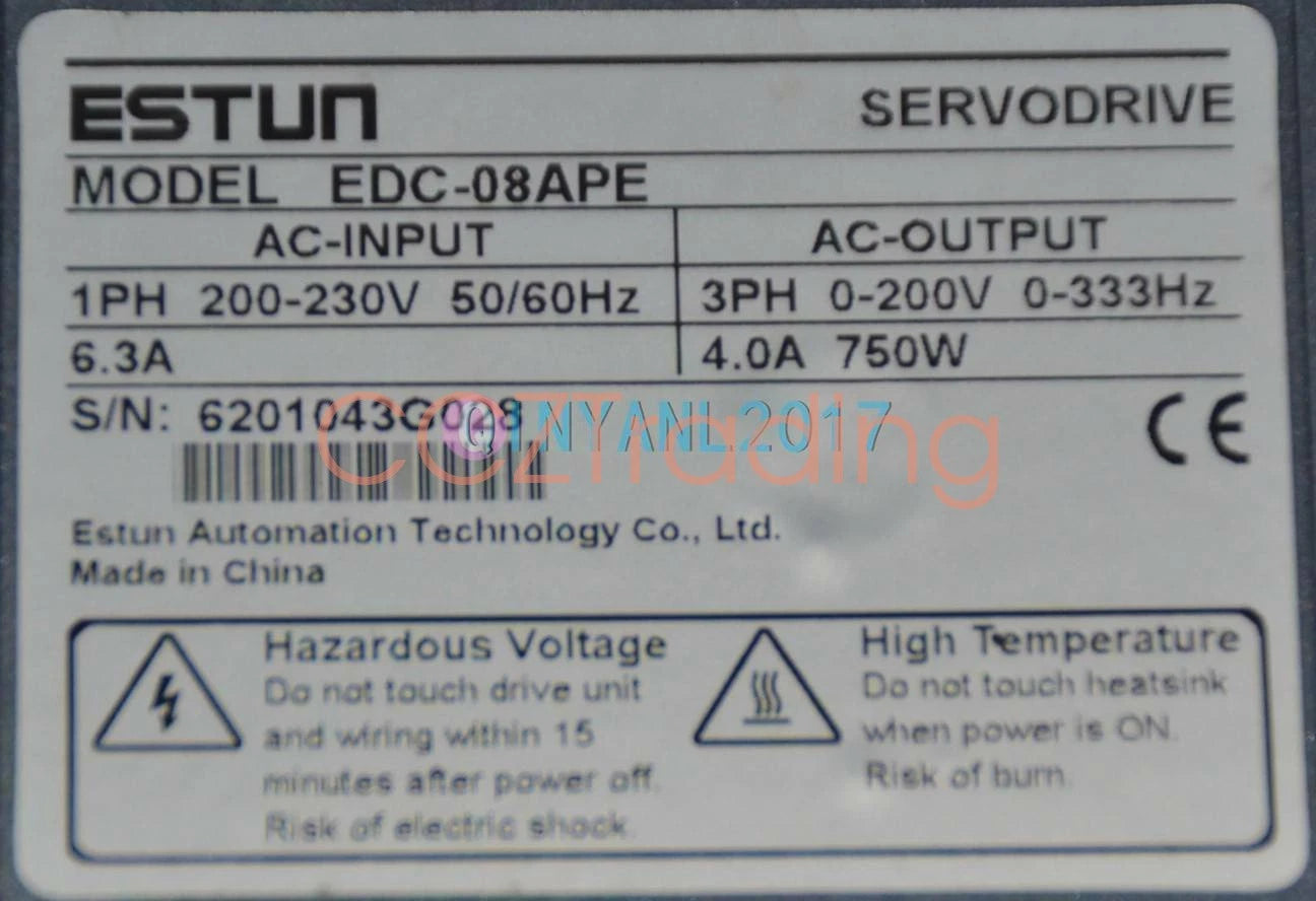 ONE ESTUN EDC-08APE 750W Servo Motor Driver