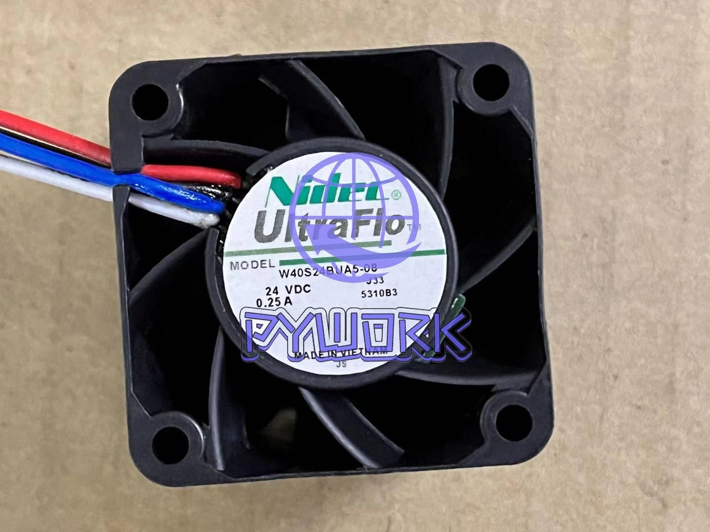 1PCS for Nidec UltraFlo W40S24BUA5-08 J33 24V 0.25A 4-wire printer fan~