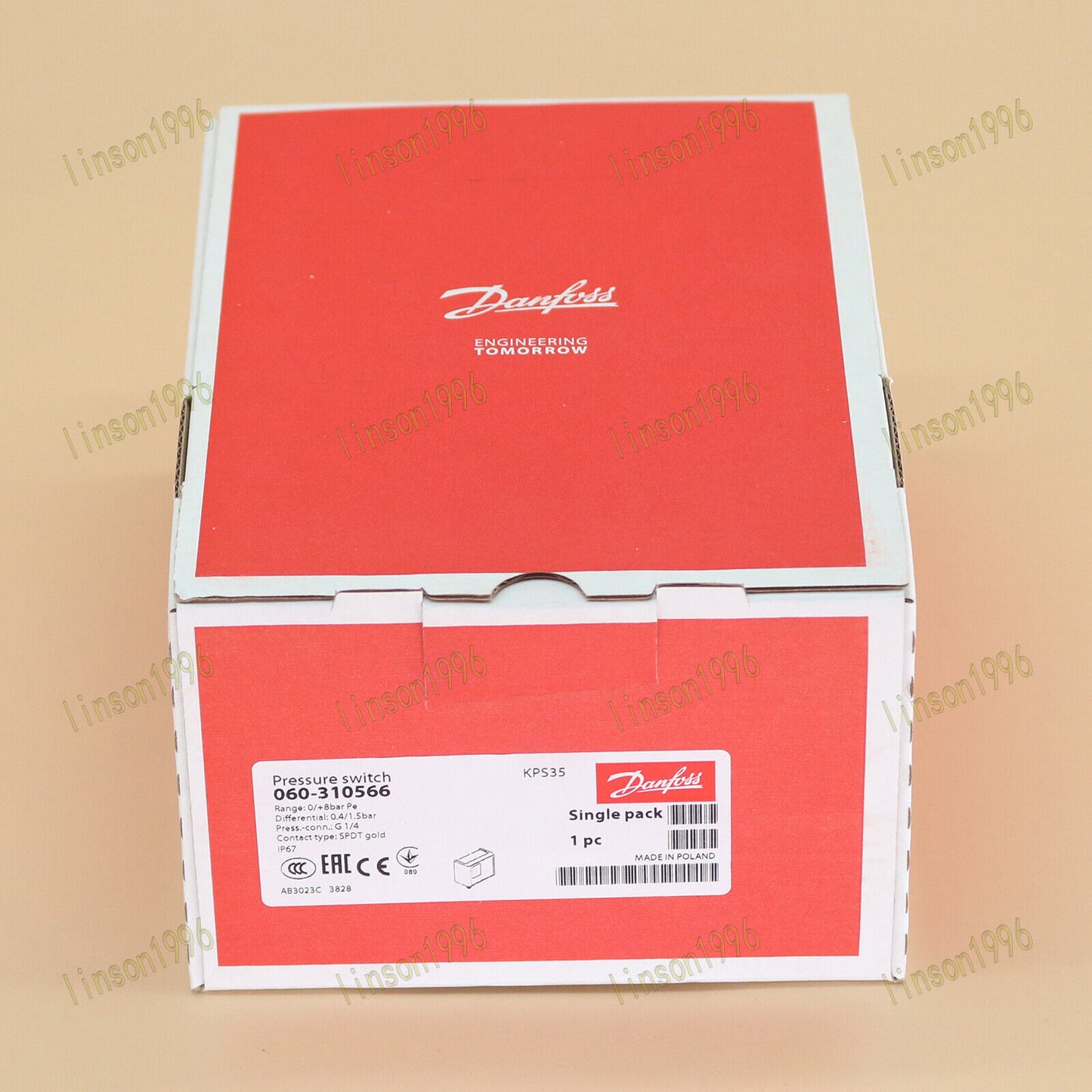1PC Danfoss Pressure Switch KPS35, 060-310566, One-Year Warranty - DANFOSS