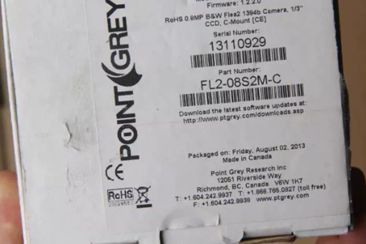 new POINT GREY FL2-08S2M-C FLEA CAMERA 1032 X 776 AT 30 FPS SONY ICX204 CCD - GREY