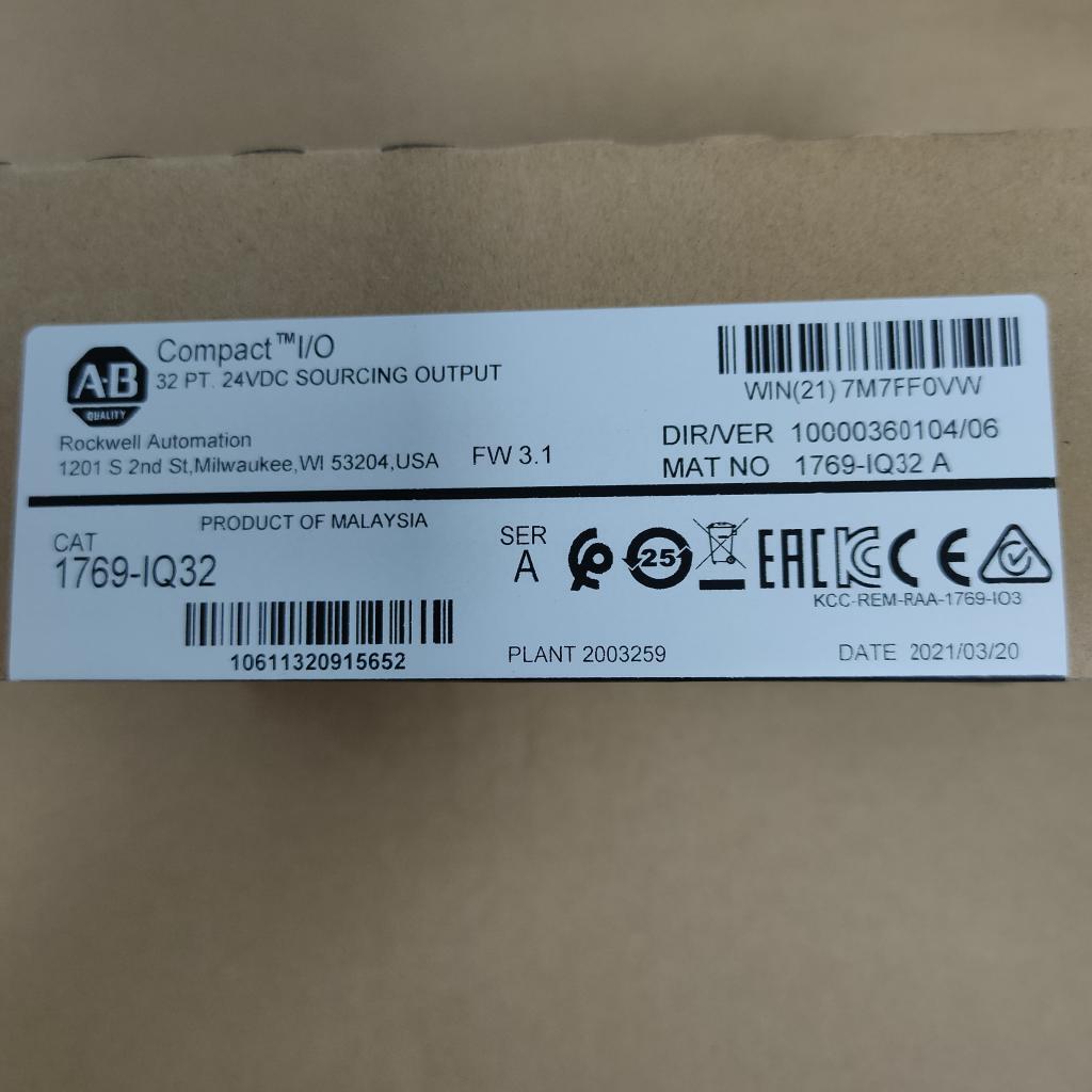 Allen Bradley 1769-IQ32 24V DC CompactLogix Input Module SER - ALLEN BRADLEY