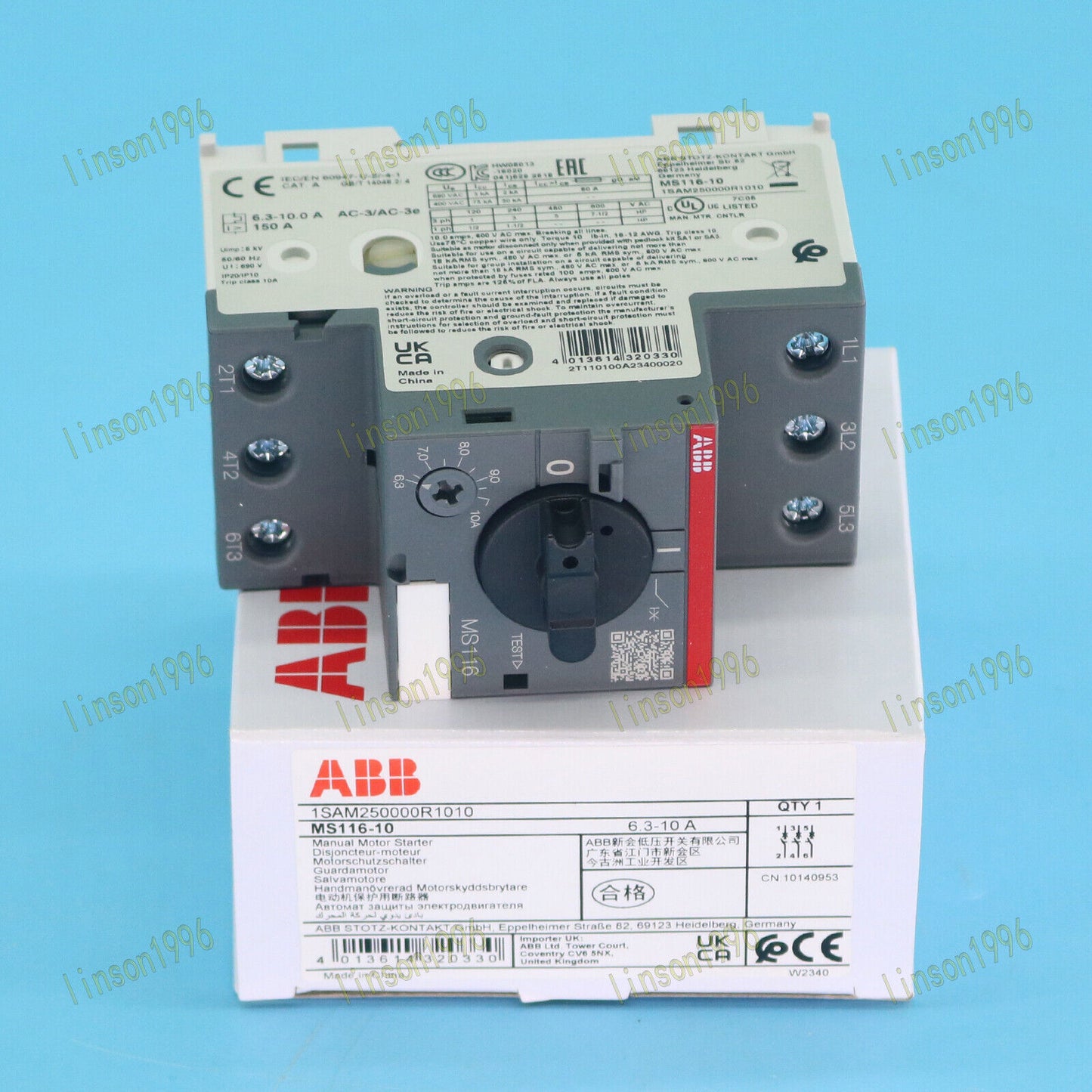 ABB MS116-10 6.3-10A Motor Circuit Breaker Fast - ABB