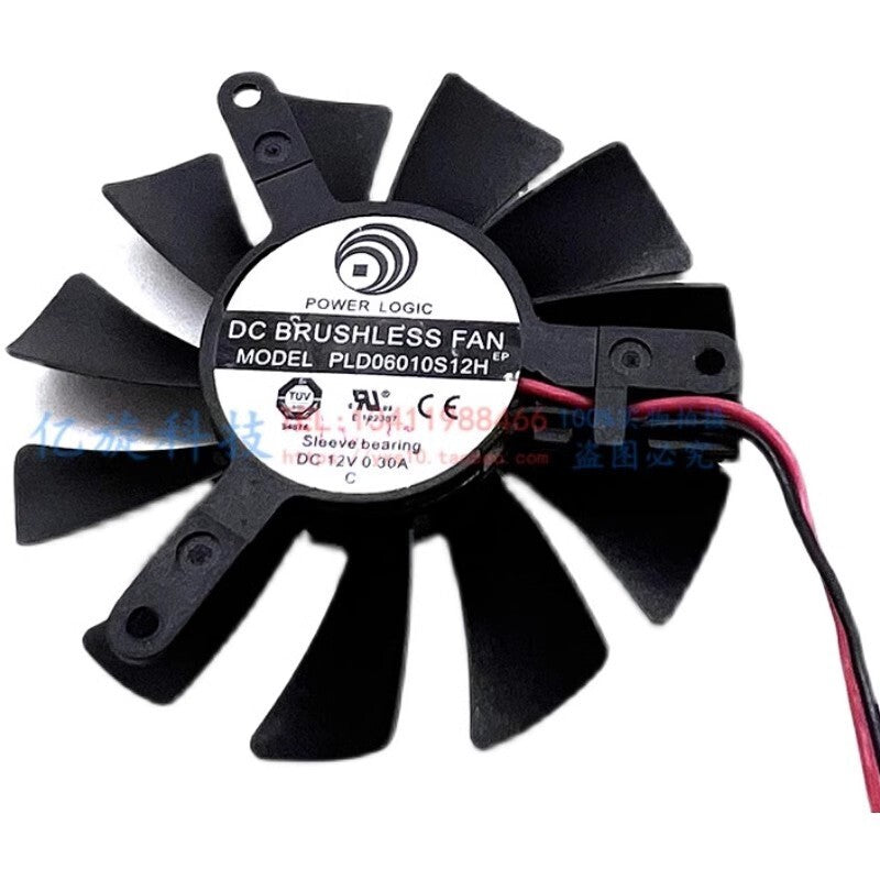 POWER LOGIC PLD06010S12H DC12V 0.30A 2-Wire Silent Cooling Fan