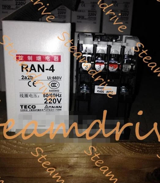 1PCS TECO RAN-4 220VAC Contactor free shipping