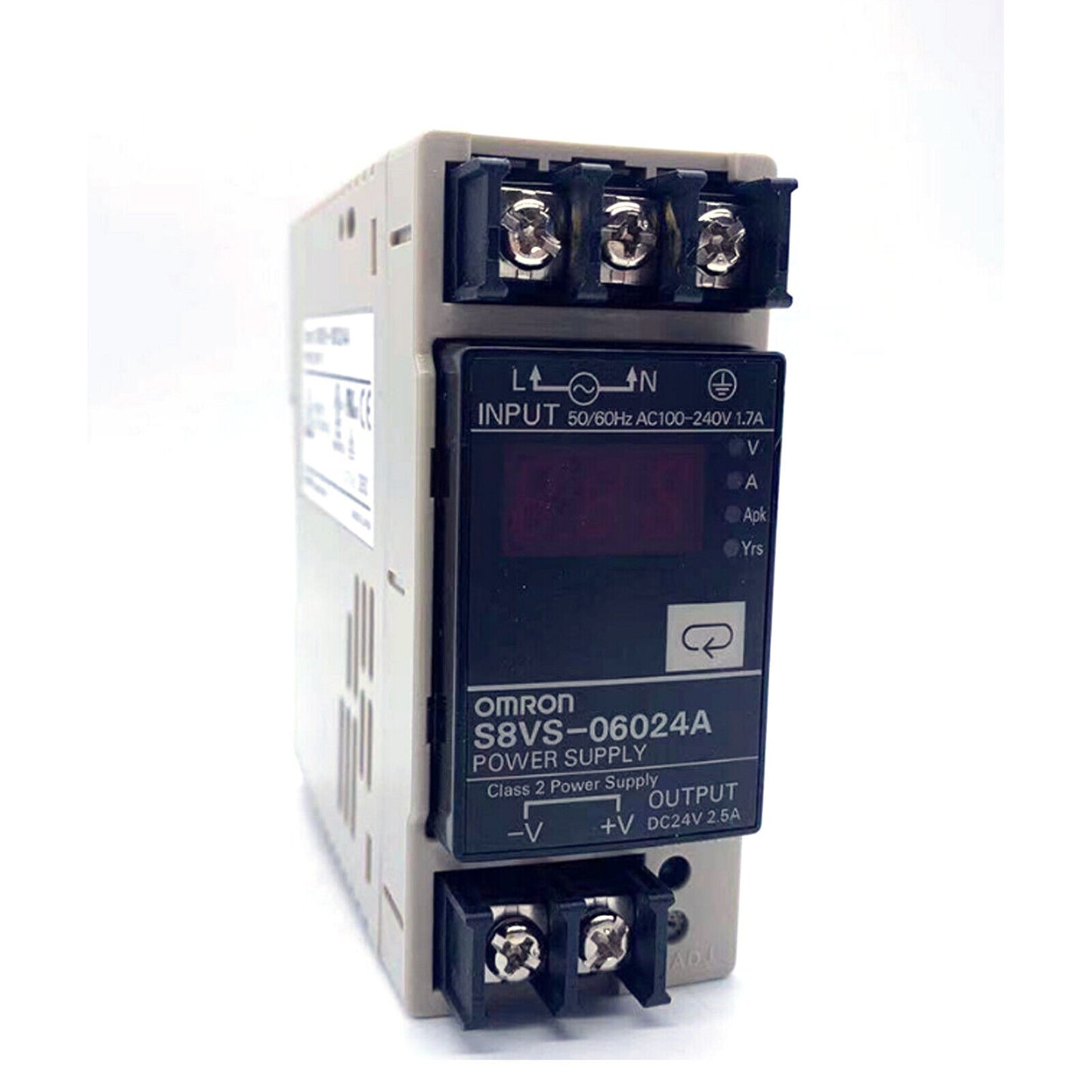 OMRON S8VS-06024A Switching Power Supply | High-Efficiency Switcher | 24V 1.2A | 90% Efficiency | 120-208V Input | 15W Output | 150g | 150mm x 120mm - OMRON