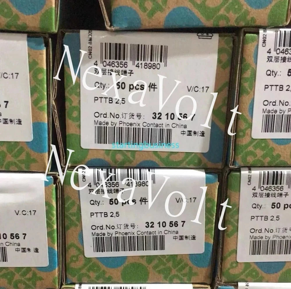50PCS/Box Phoenix 3210567 PTTB2.5 Double Terminal Block