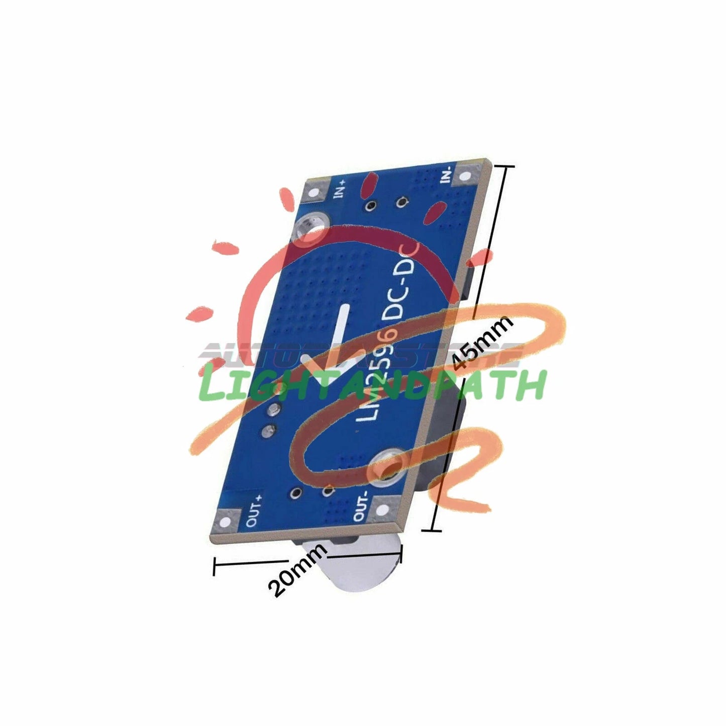 LM2596 DC-DC DC Adjustable Buck Power Supply Module Board 3A 12/24V to 12/5/3.3v