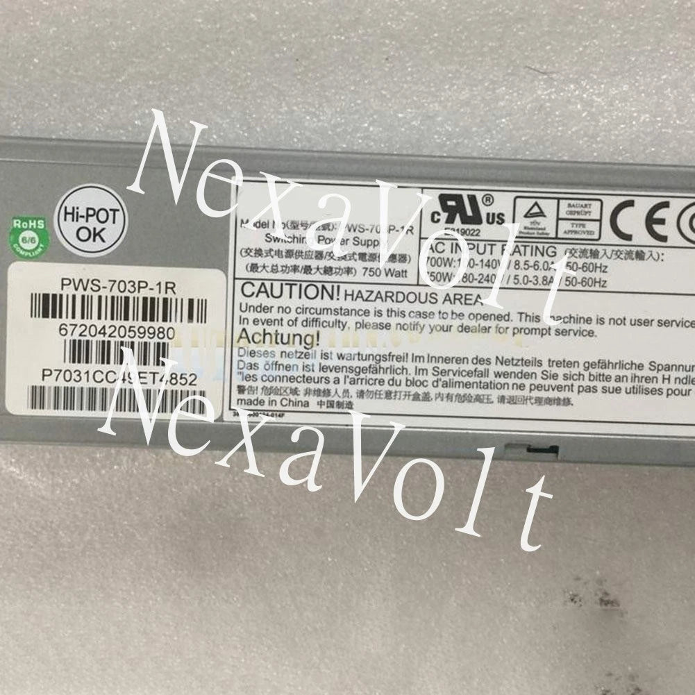 750W Redundant Server Psu Power Supply for Supermicro PWS-703P-1R