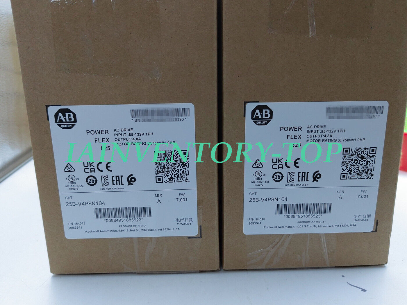 Allen Bradley 25B-V4P8N104 525 AC Drive 0.75kW 1HP - ALLEN BRADLEY