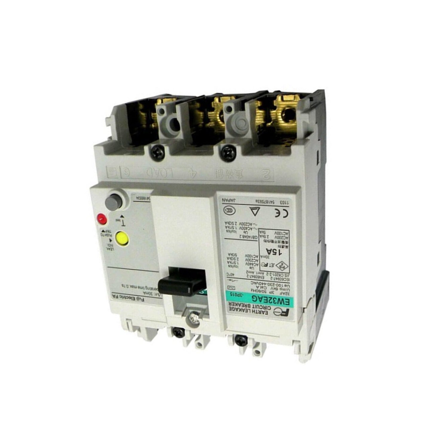 New Fuji EW50EAG 3P 15A Circuit Breaker - FUJI