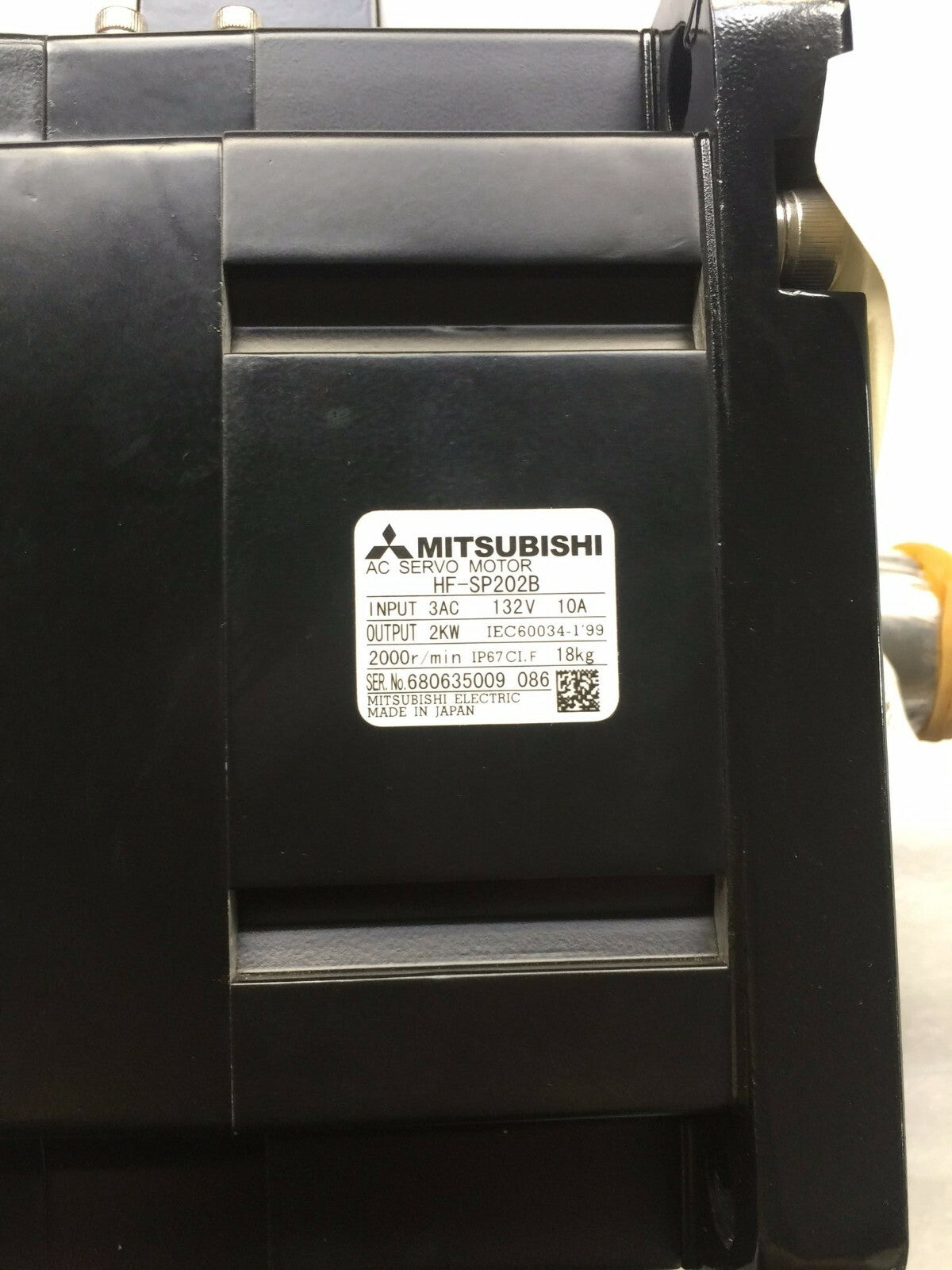 MITSUBISHI AC SERVO MOTOR HF-SP202B HFSP202B