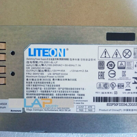 new 1PCS 550W Power Supply PS-2551-6L-LF FOR Lenovo RD350 RD450 RD550 RD650 - LENOVO