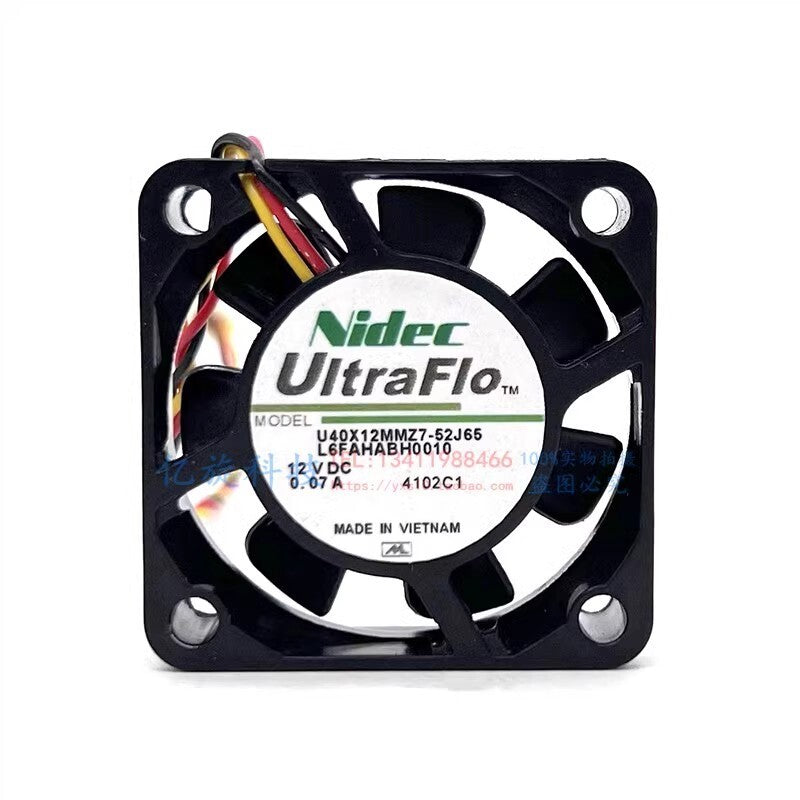 NIDEC U40X12MMZ7-52J65 DC12V 0.07A 3-Wire Silent Cooling Fan