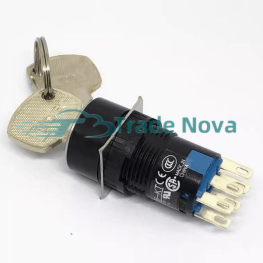 1PCS IDEC AS6-KT for NX100 DX100 DX200 YASKAWA KEY SWITCH Lock with Key 16MM