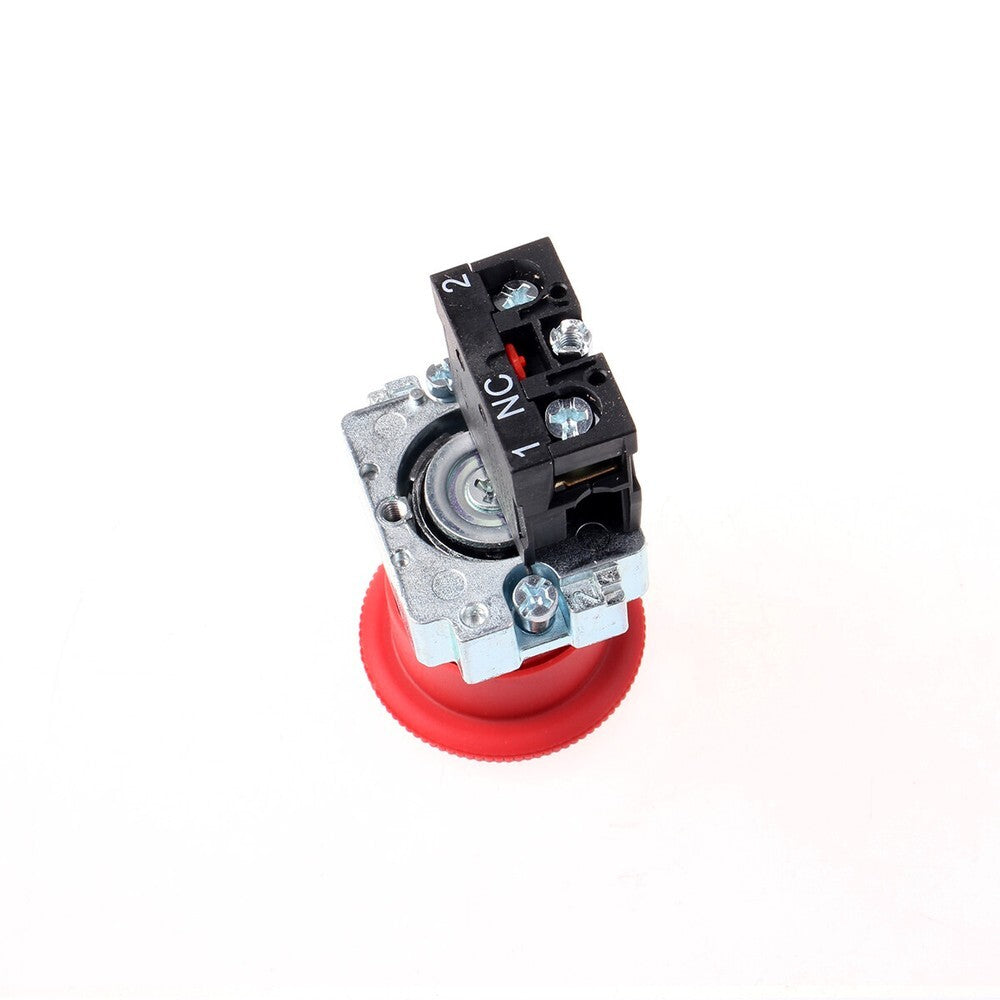 10pcs XB2-BS542 Turn to Released 1N/C Red Emergency Stop Mushroom Push Button