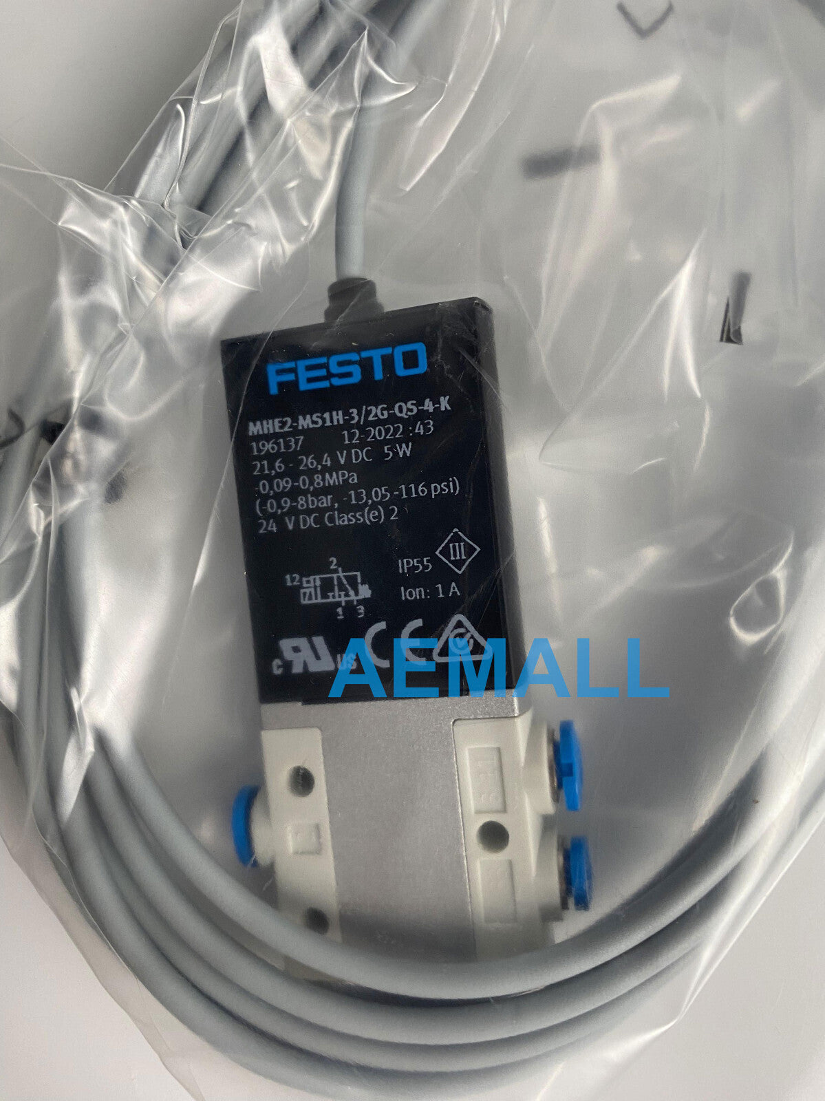 1pcs Festo MHE2-MS1H-3/2G-QS-4-K 196137 Solenoid Valve